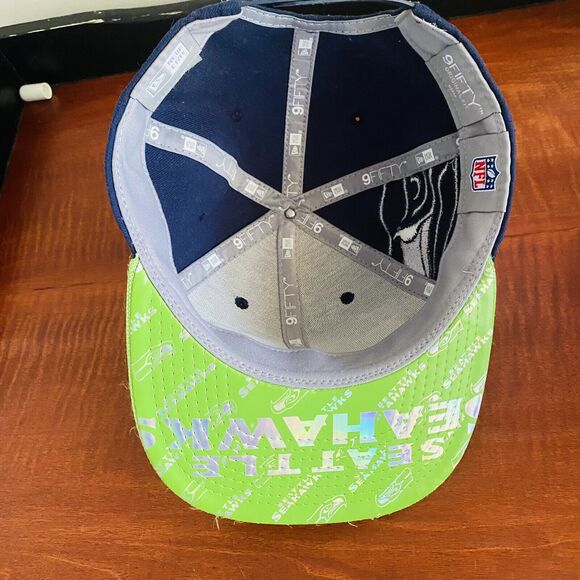 Seattle Seahawks Hat New Era 9Fifty Holographic Bill NFL Team Cap Snapback - Picture 1 of 8